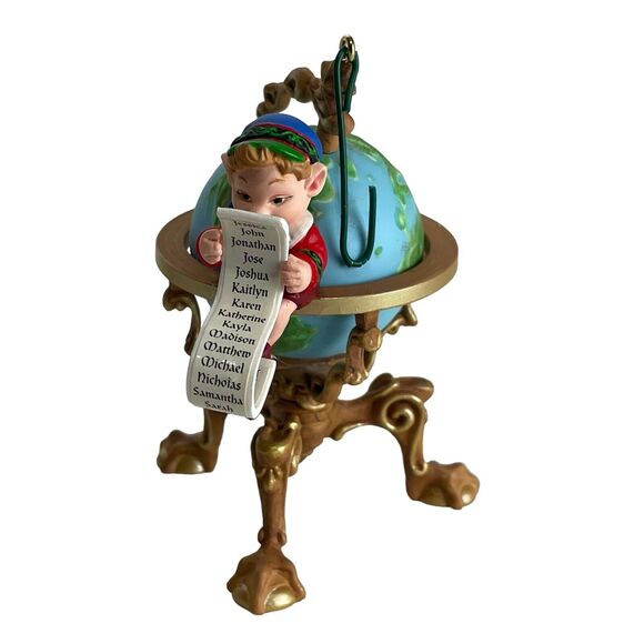 HALLMARK Keepsake 2001 LETTERA GLOBUS AND MRS. CLAUS Christmas Ornaments - Picture 4 of 11